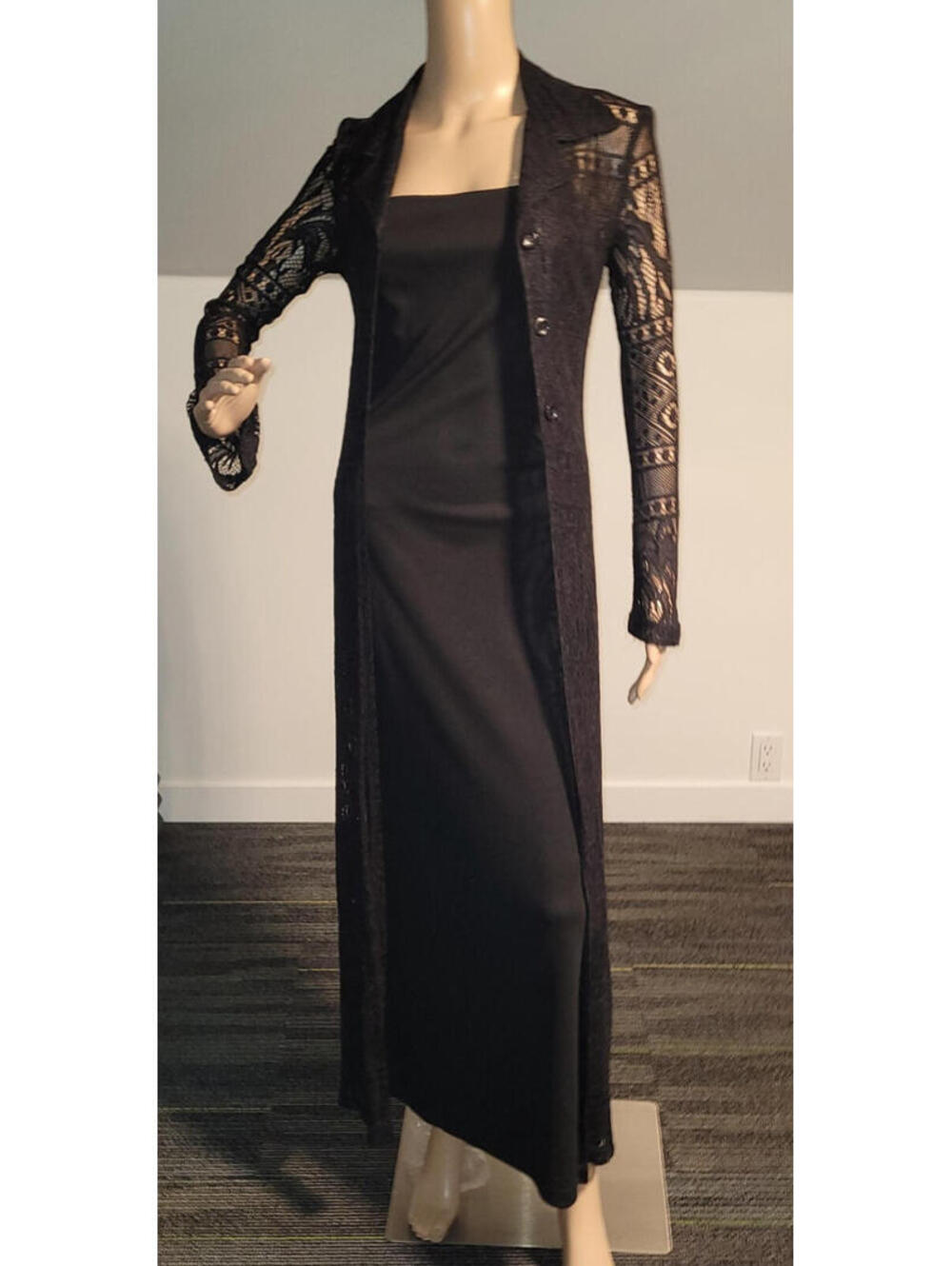 Breakin Loose Elegant Long Dress Spagetti Straps with Lace Jacket Size 7/8